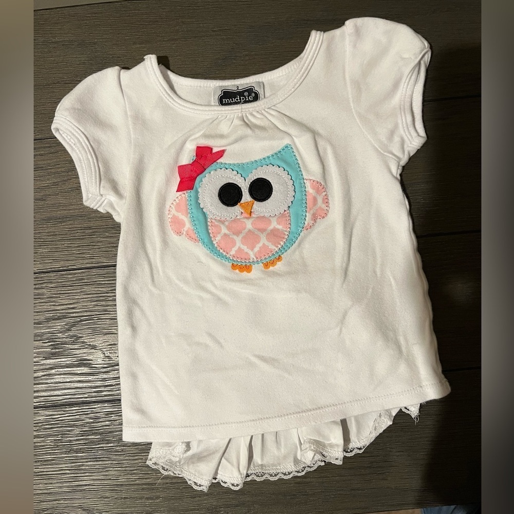 Mud pie girls shirt, 24mo, EUC